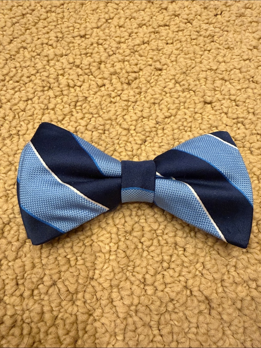 Classic Blue Striped Bow Tie - Men Accessories